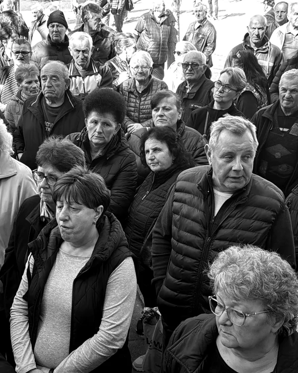 Koštana workers at the protest in Vranje