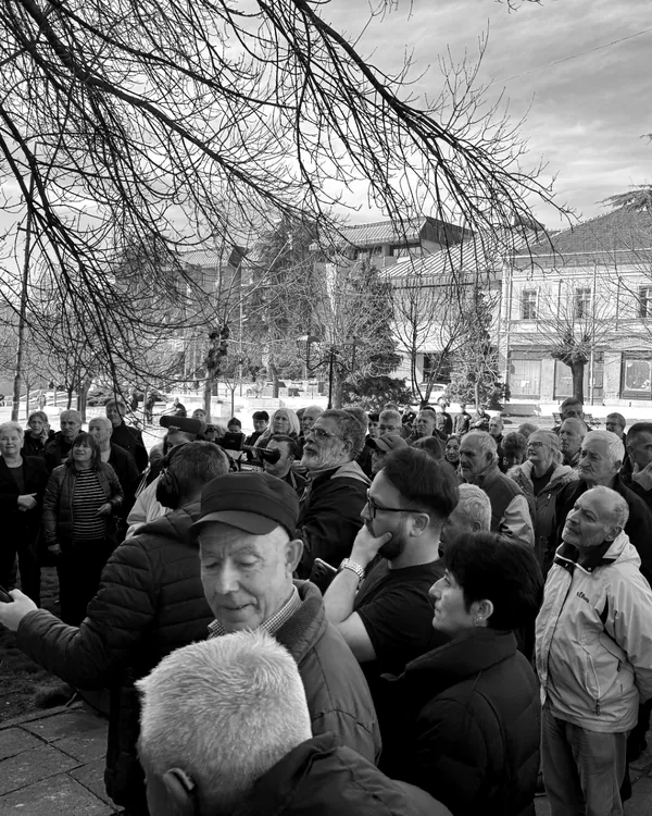 Workers on the square in Vranje